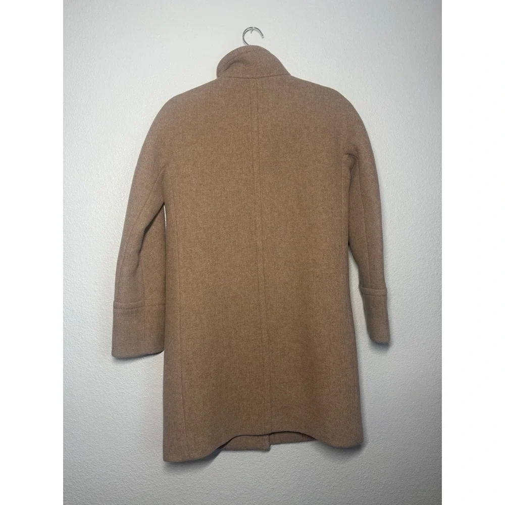 J.Crew Cocoon Coat Stadium Cloth Wool Nello Gori Tan Camel 00 B2770 - Picture 9 of 16